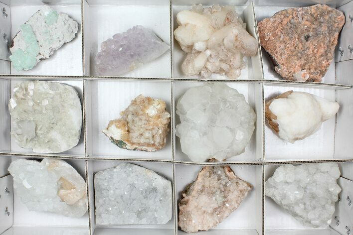 Mixed Indian Mineral & Crystal Flat - Pieces #95601